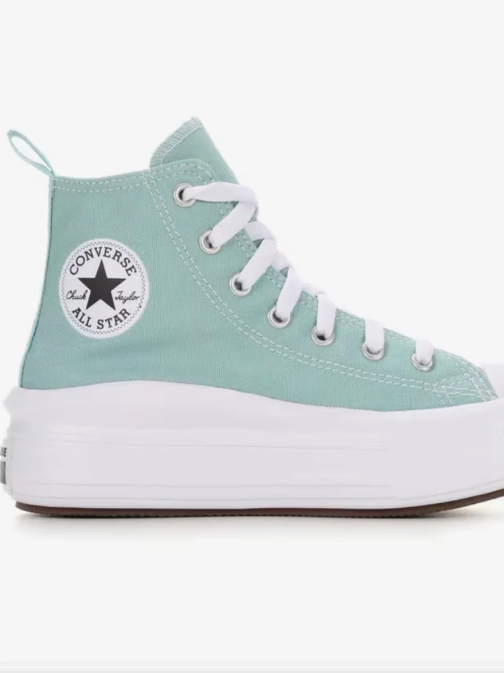 GIRLS' CONVERSE KID CHUCK TAYLOR PLATFORM SNEAKERS Vernal Pool Sz. US 2/ EU 33.5